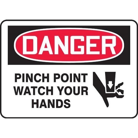 OSHA DANGER SAFETY SIGN PINCH POINT MEQM069XV